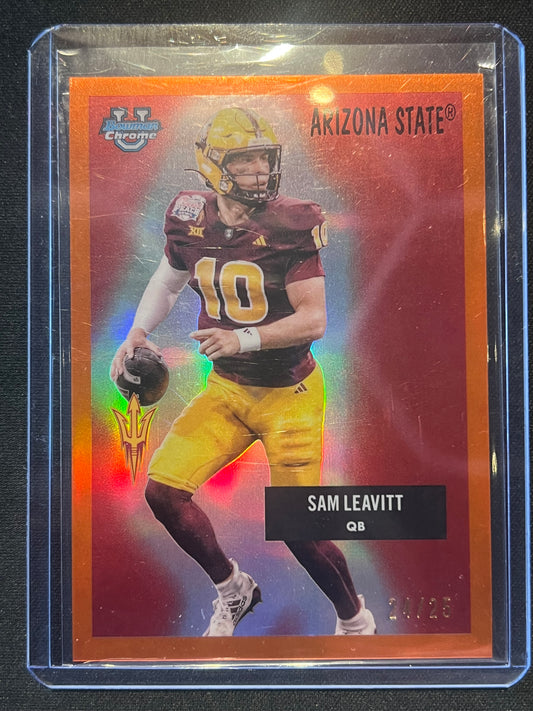 2025 Bowman U Chrome Sam Leavitt 1955 #55AV-27 Orange Refractor 24/25