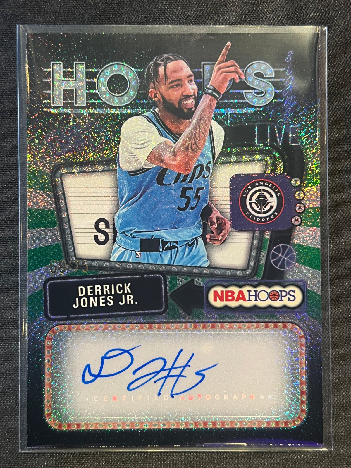 2026 Topps Hoops Basketball Derrick Jones Jr. 69/75 #HS-DJ Autograph