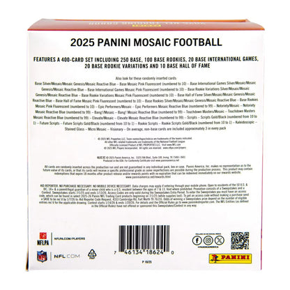 2025 Panini Mosaic Football Mega Box (Reactive Blue Parallels)