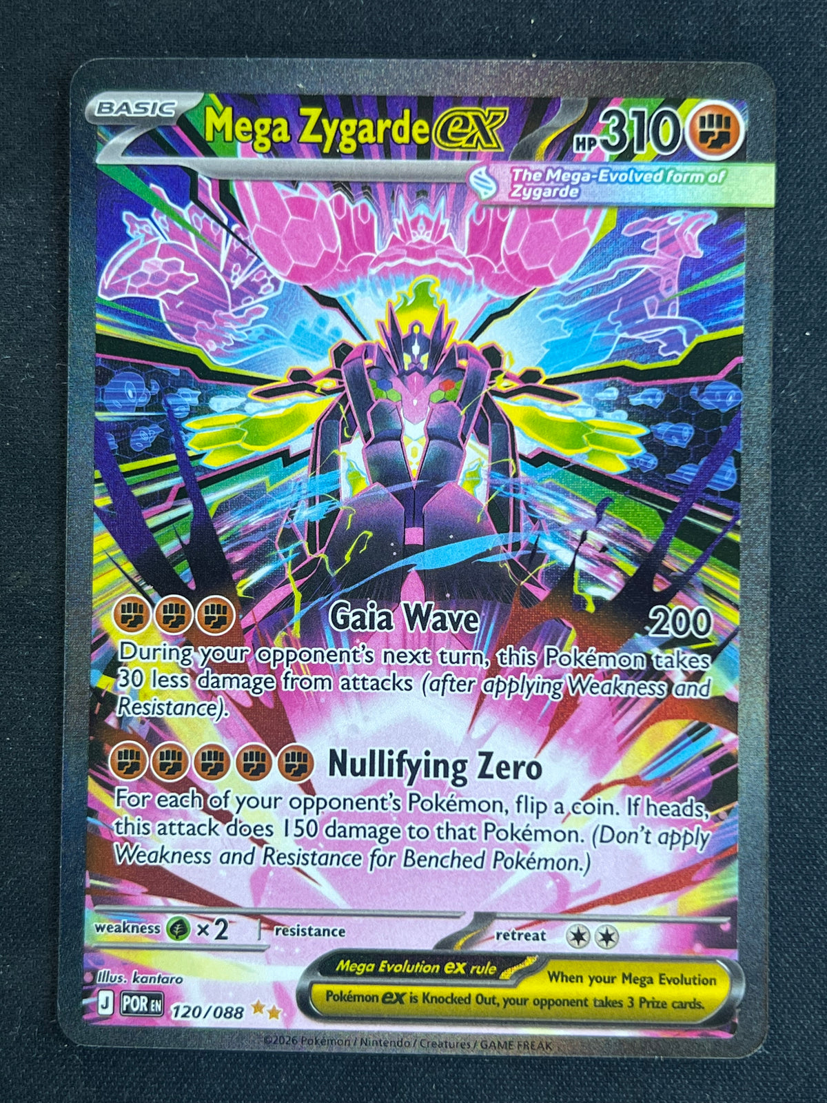 Mega Zygarde ex - 120/088 - ME03: Perfect Order (POR) NM Pokemon