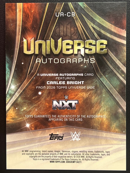 2026 Topps Universe WWE Carlee Bright AUTO On-Card #UA-CB