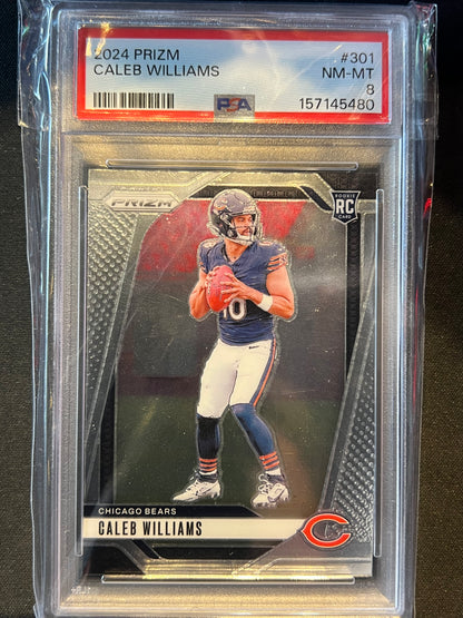 2024 Panini Prizm Rookie Caleb Williams #301 RC PSA 8 NM-MT Bears