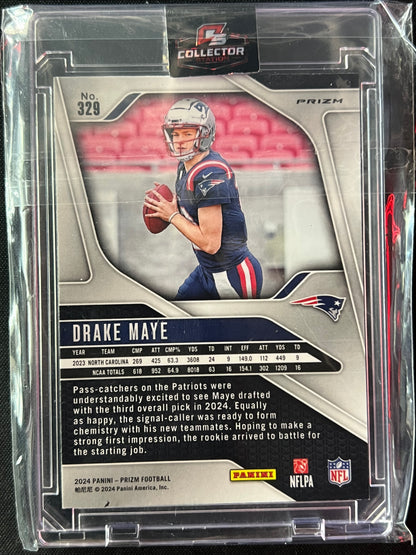 2024 Panini Prizm - Rookie Drake Maye #329 Silver Prizm (RC)