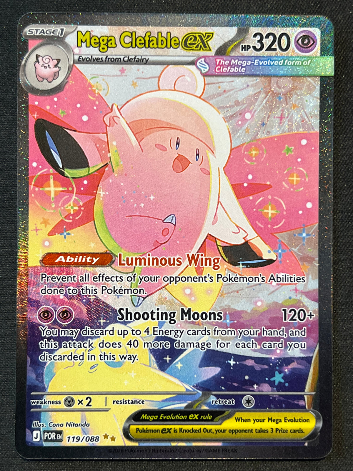 Mega Clefable ex - 119/088 - ME03: Perfect Order (POR) Pokemon