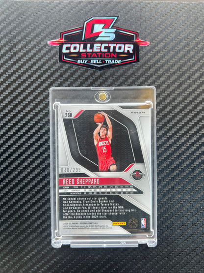 2024-25 Panini Prizm - Reed Sheppard #268 Red Seismic Prizm /299 (RC)