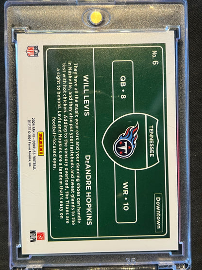 2024 Donruss #6 DeAndre Hopkins / Will Levis Horizontal Downtown!
