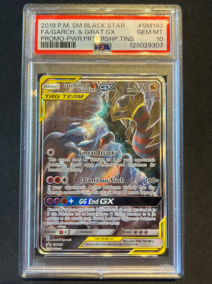 2019 Pokemon SM Black Star Promo #SM193 FA Garchomp & Giratina GX PSA 10 GEM MT