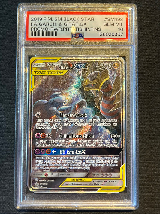 2019 Pokemon SM Black Star Promo #SM193 FA Garchomp & Giratina GX PSA 10 GEM MT