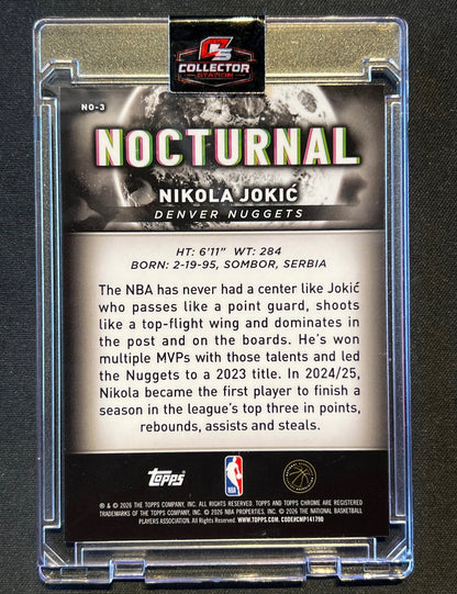 2025-26 Topps Chrome Black Nikola Jokic SSP Nocturnal #NO-3