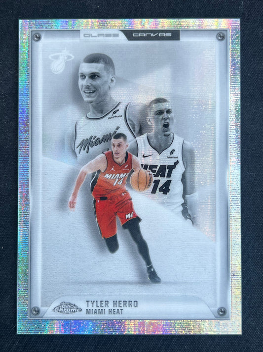 2025-2026 Topps Chrome Update Basketball Tyler Herro Glass Canvas SSP #GC-4