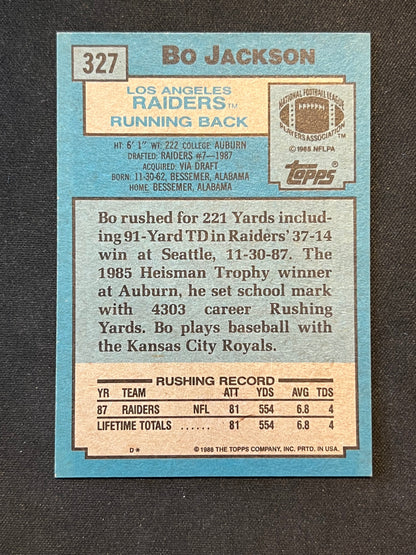 1988 Topps - Bo Jackson #327 (RC)