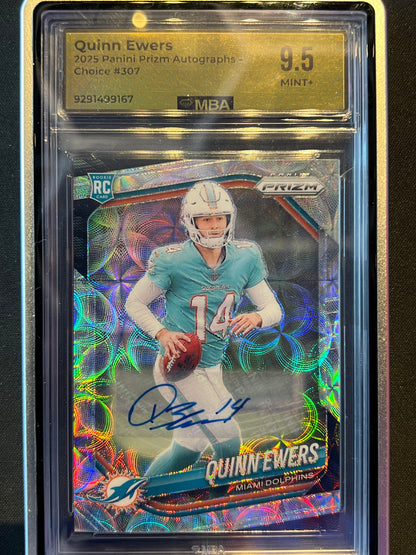 2025 Panini Prizm Choice Prizm  Quinn Ewers Rookie Autograph /100 #307