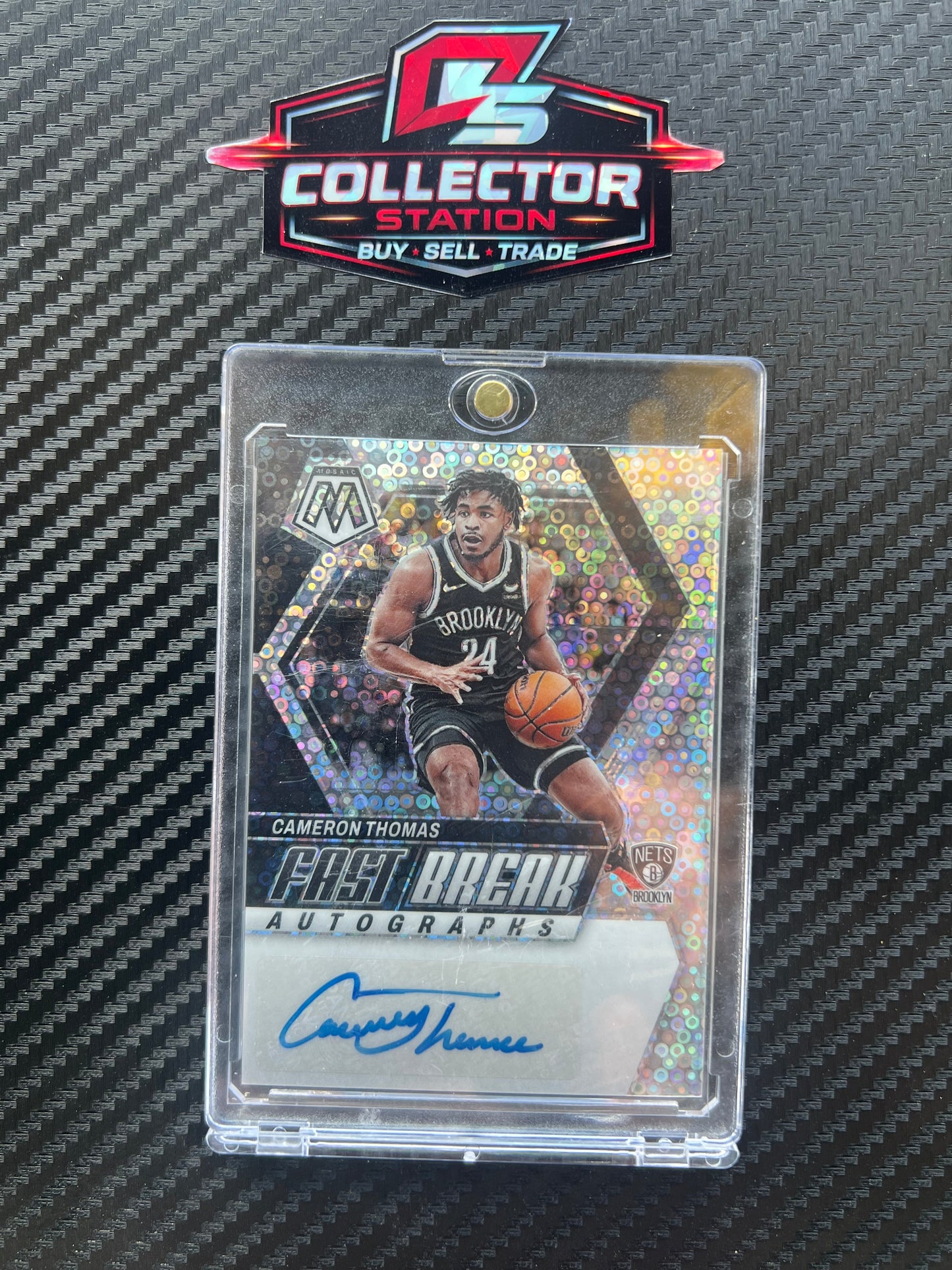 2023-24 Panini Mosaic  Autographs Fast Break Cameron Thomas #FB-CAM