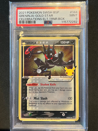 2021 Pokemon Celebrations - Greninja Gold Star Promo SWSH144 PSA 9