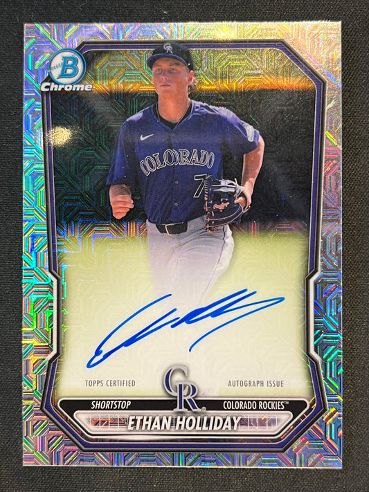 2026 Bowman Chrome Ethan Holliday Auto Mojo Refractor Rockies #CPA-EHO