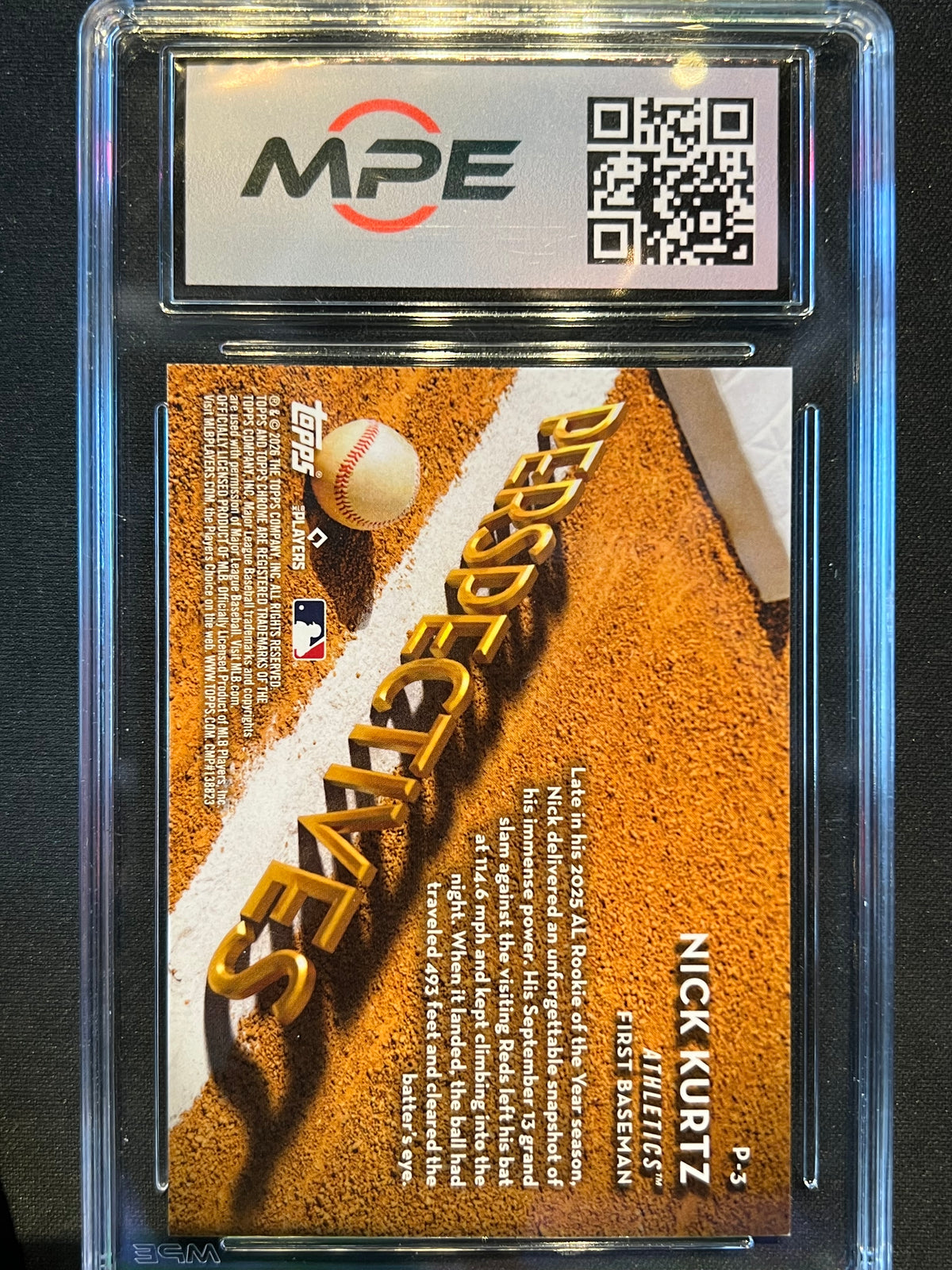 2026 Topps Chrome Baseball - Nick Kurtz Perspectives #P-3 Athletics MPE 10 Gem