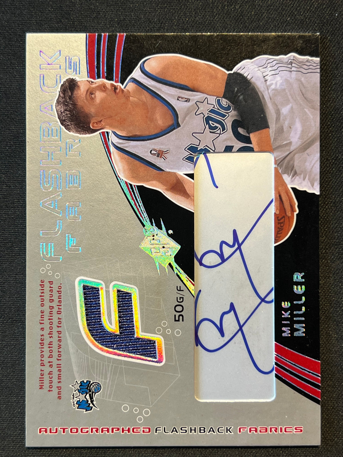 2002-03 SPx Flashback Fabrics Mike Miller #99 Auto