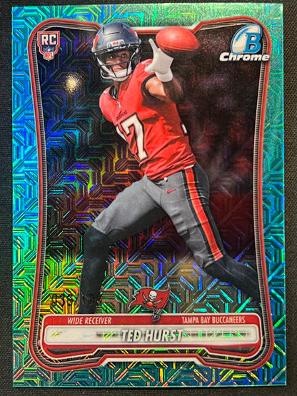 2026 Bowman Football Ted Hurst Teal Mojo Refractor /199 #BCV-134 Tampa Bay Bucs RC