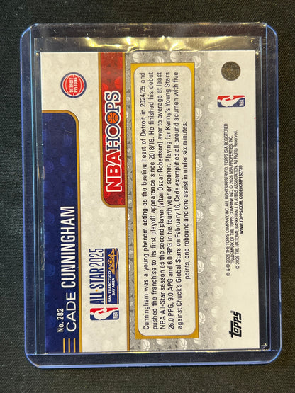 2025-26 Topps NBA Hoops Cade Cunningham #282 Light Burst Blue /149 All-Star
