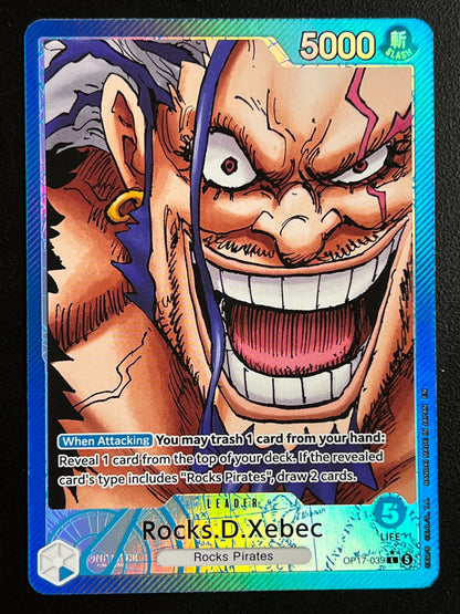 Rocks.D.Xebec OP17-039 Alt Art Leader Mint English One Piece Card