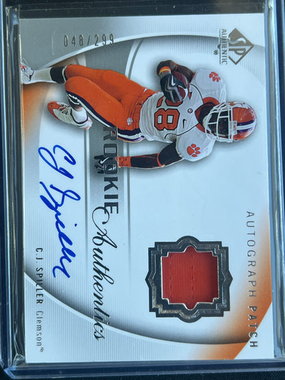 2010 SP Authentic C.J Spiller Rookie Authentics Autograph Patch Auto /299 #101 RPA RC