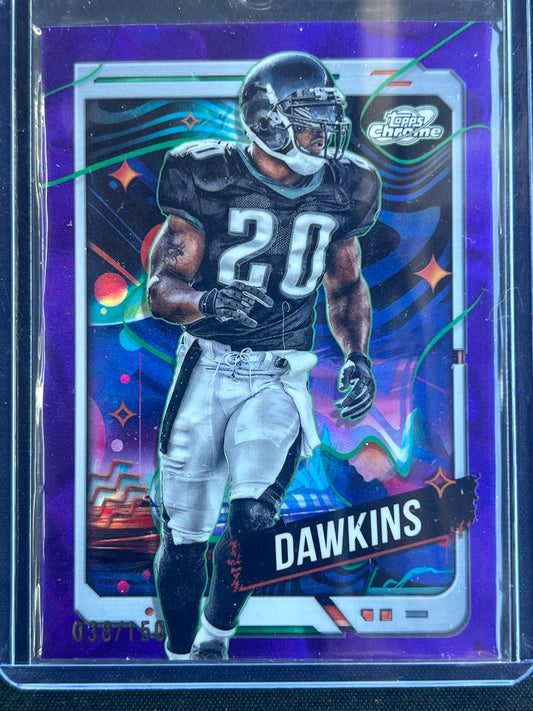 2024 Topps Cosmic Chrome Brian Dawkins #77 Purple Nebula Refractor /150
