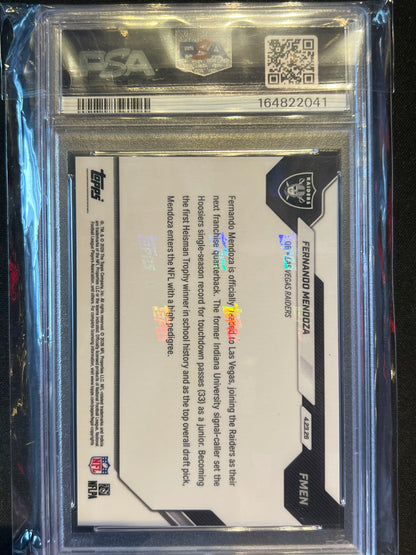 2026 Topps Now - Fernando Mendoza #FMEN /126581 (RC) PSA 10 Raiders