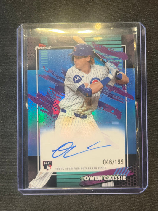 2026 Topps Finest Owen Caissie Auto #FA-OC Light Blue /199