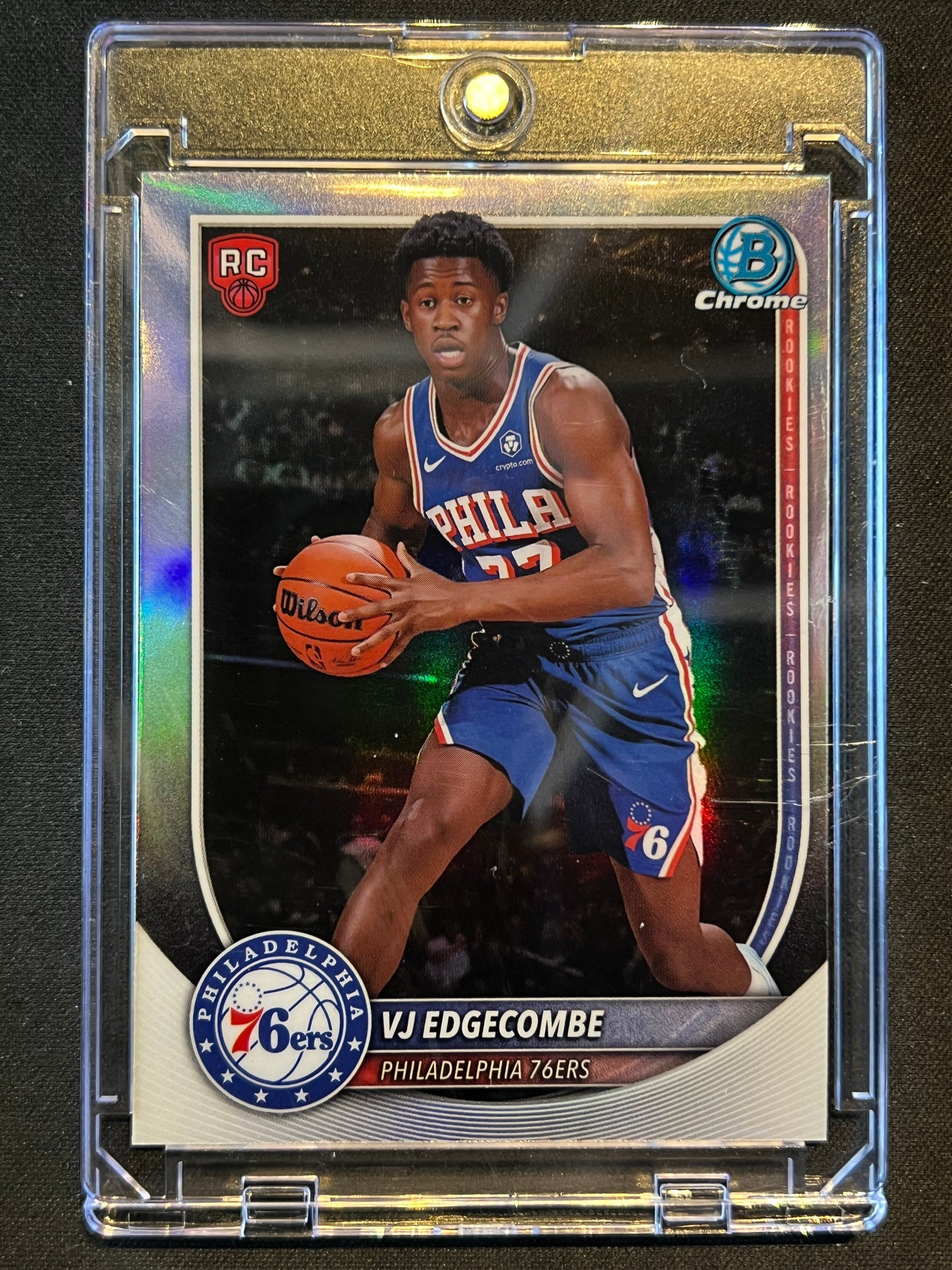 2025-26 Bowman - Chrome Rookie Red RC Logo Variation VJ Edgecombe #BRR-3 (RC)
