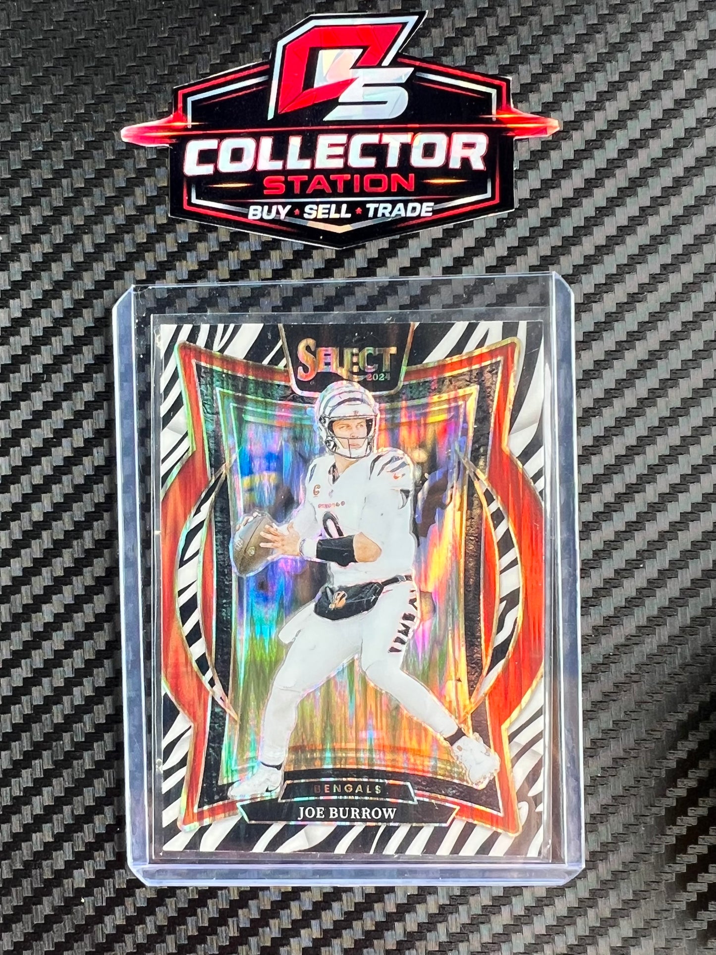 2024 Panini Select Football Joe Burrow Zebra Concourse #39 SSP