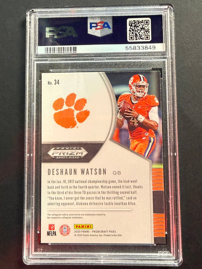 2020 Panini Prizm Draft Picks - Deshaun Watson #34 PSA 10