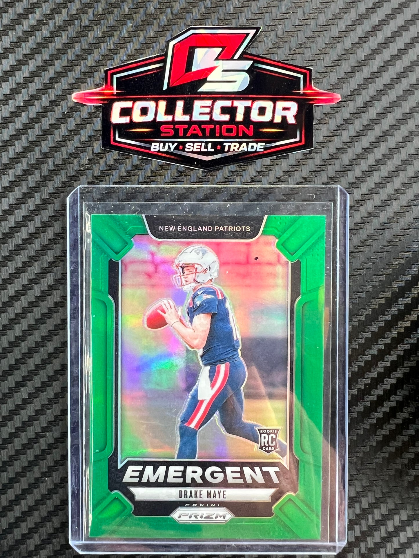 2024 Panini Prizm Drake Maye Emergent RC Green Rookie #4