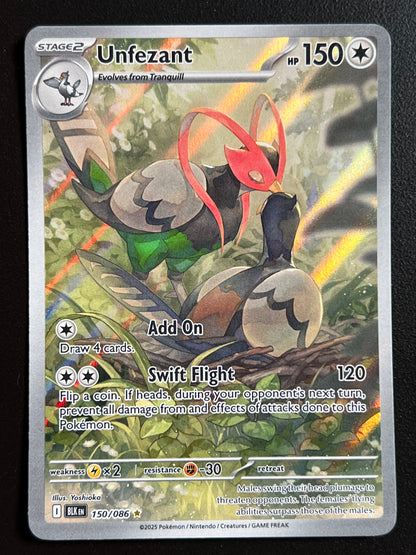 Unfezant - 150/086 - SV: Black Bolt (BLK) NM Pokemon