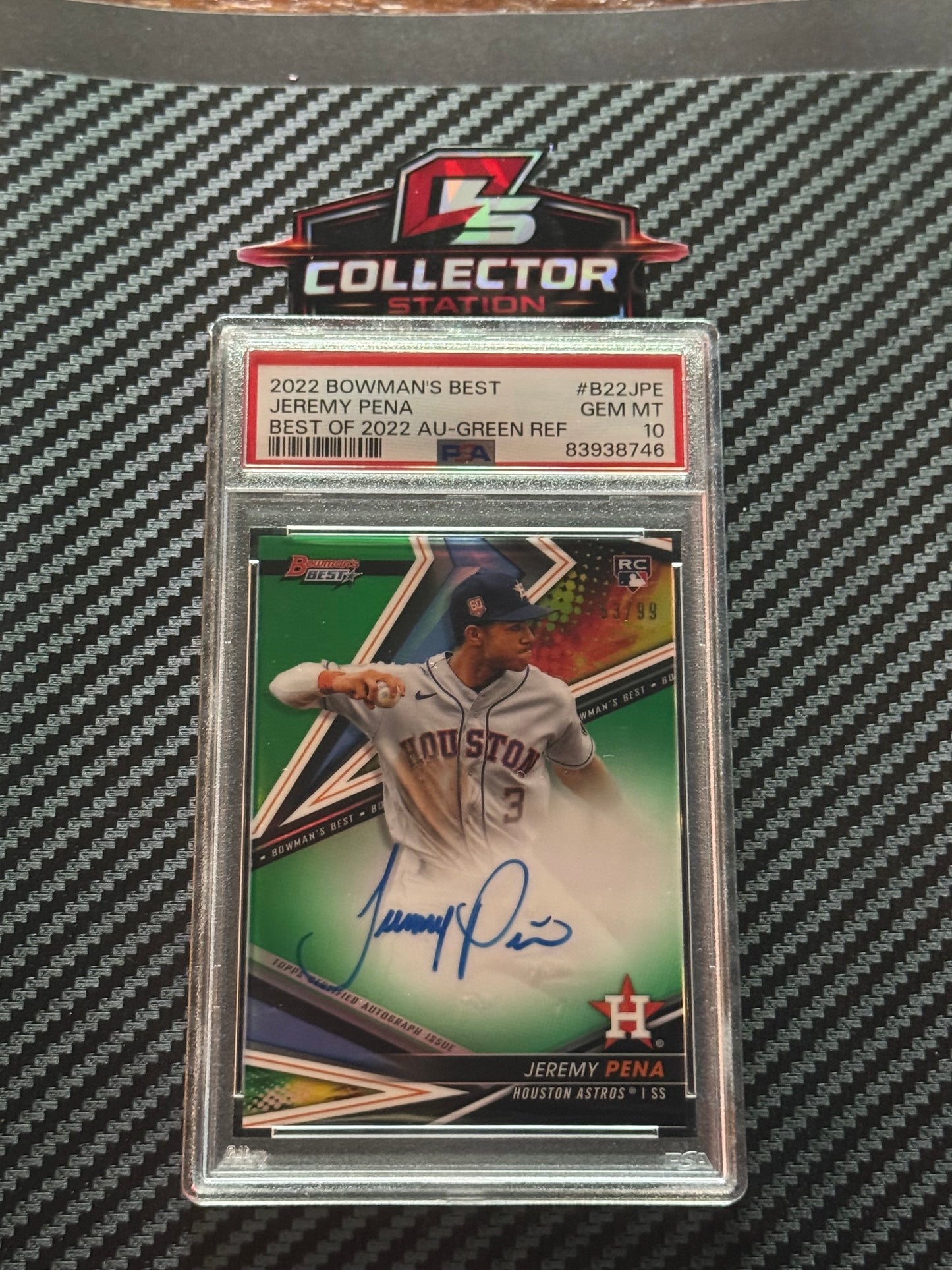 2022 Bowman’s Best - Best of 2022 Autographs Jeremy Pena #B22-JPE
