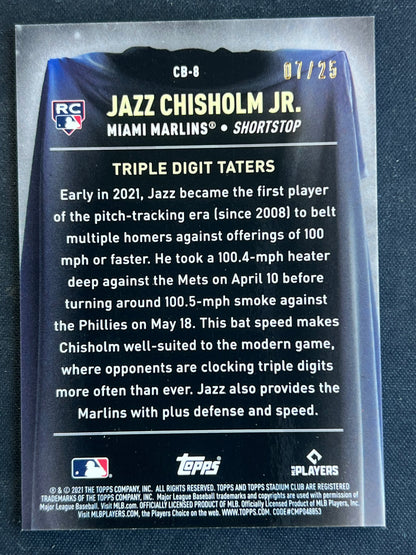 2021 Stadium Club Chrome Crystal Ball Jazz Chisholm Jr. Orange 07/25 PSA 9 #CB-8