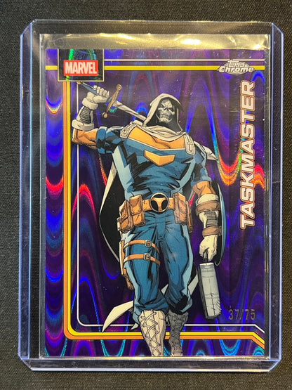 2026 Topps Chrome Marvel Taskmaster Purple Raywave Refractor /75 #173