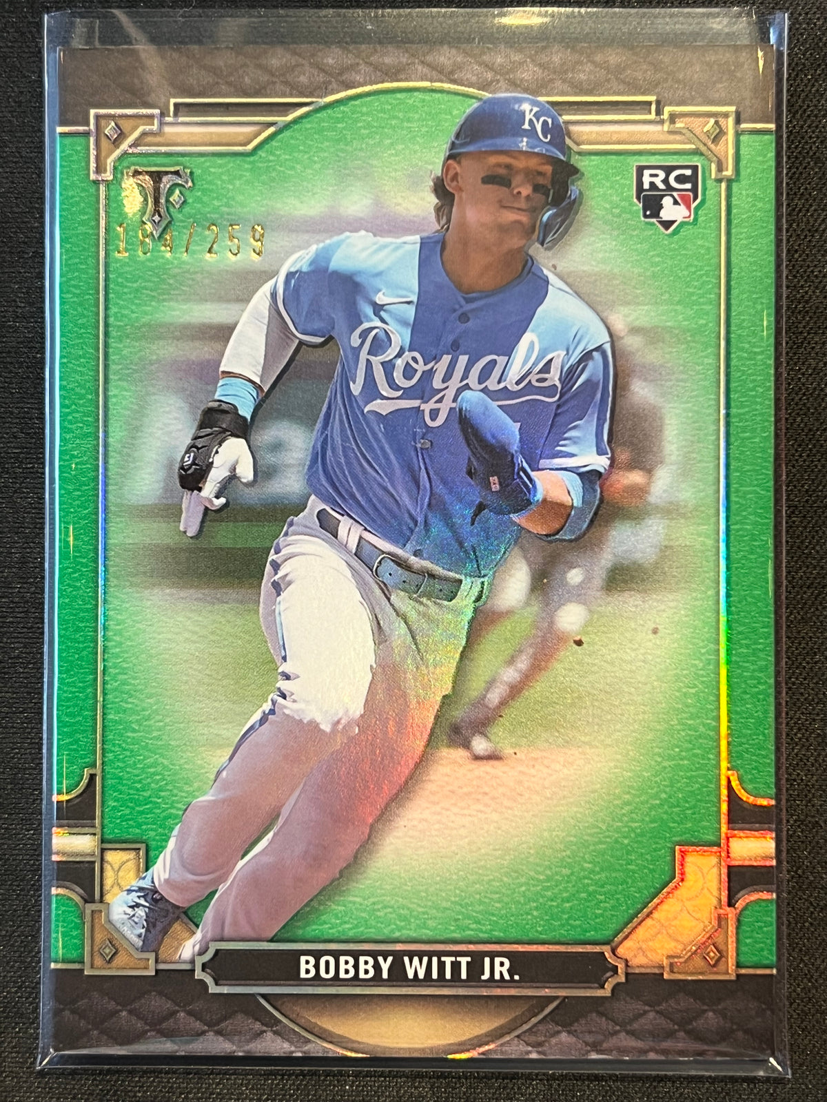 2022 Topps Triple Threads Bobby Witt Jr Rookie Card (RC) Emerald /259 #9 Royals