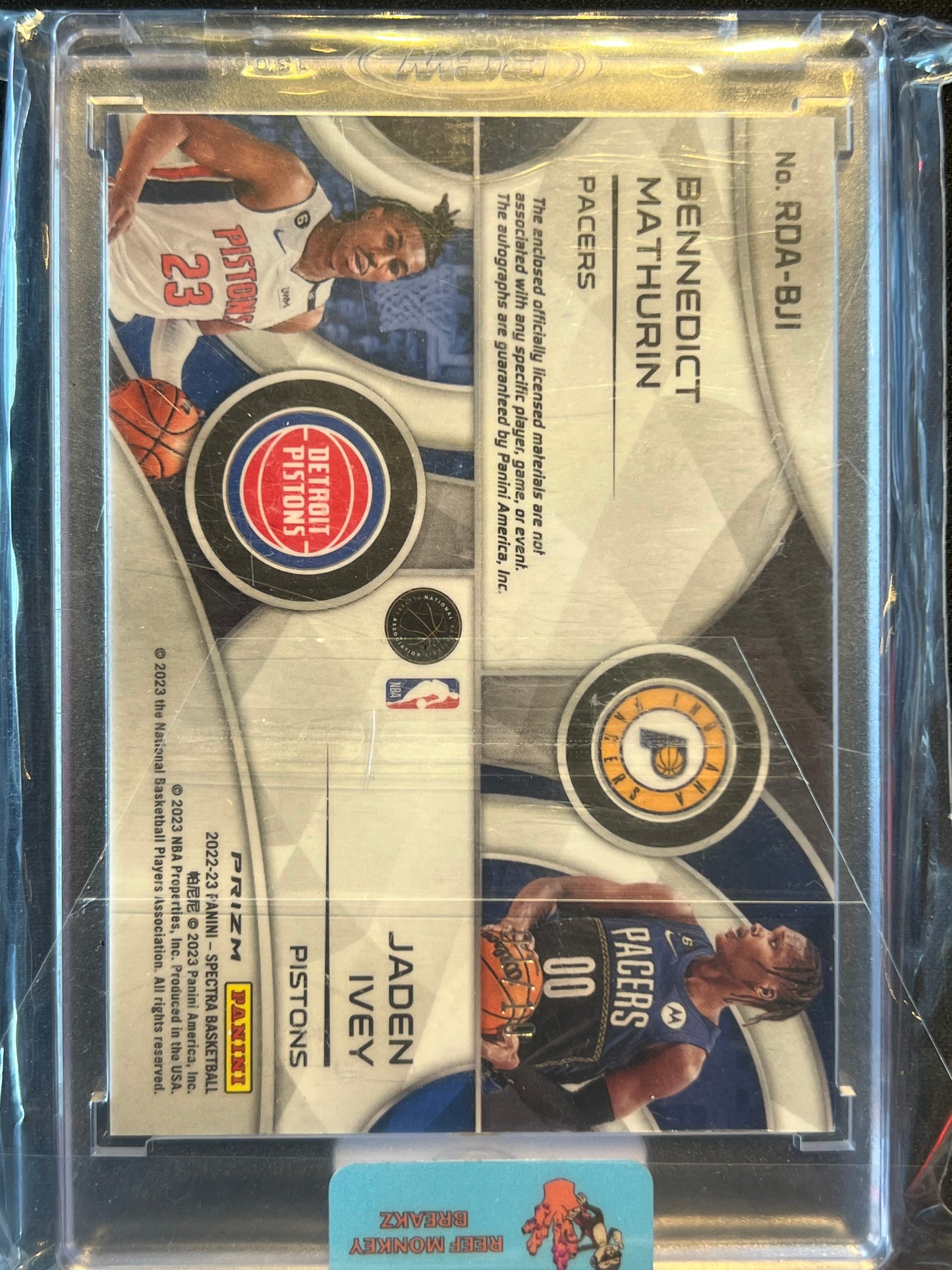 Panini Spectra Bennedict Mathurin / Jaden Ivey Dual Patch Auto 01/10 RPA (RC) #RDA-BJI