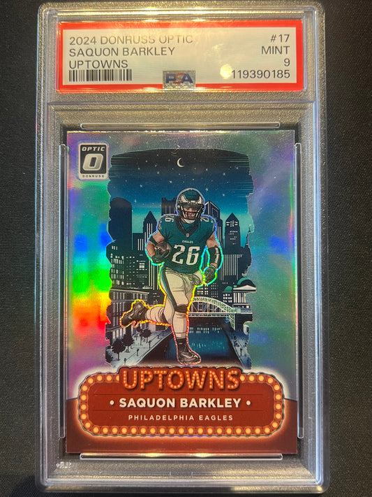 2024 Panini Donruss Optic - Uptowns Saquon Barkley #17 PSA 9