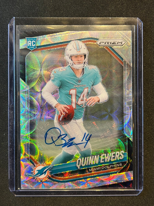 2025 Panini Prizm Choice Quinn Ewers Silver Scope Auto #/100 Rookie #307