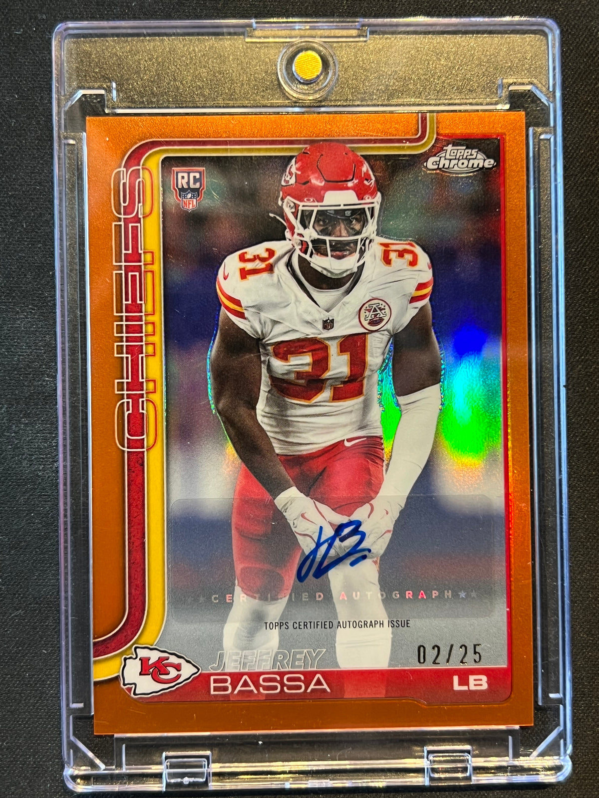 2025 Topps Chrome Jeffrey Bassa Retail Rookie Autograph Orange Refractor 02/25 #RRA-JBAS