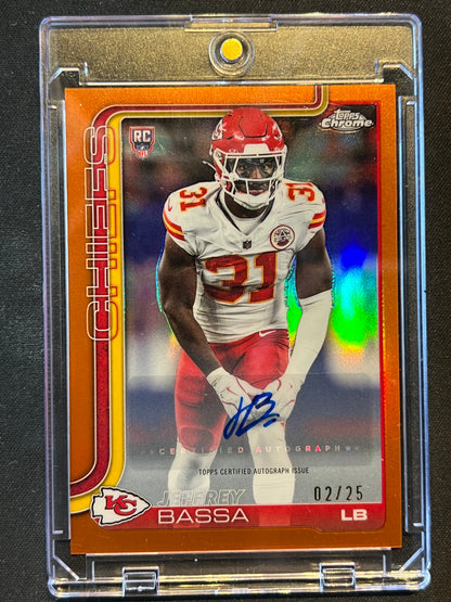 2025 Topps Chrome Jeffrey Bassa Retail Rookie Autograph Orange Refractor 02/25 #RRA-JBAS