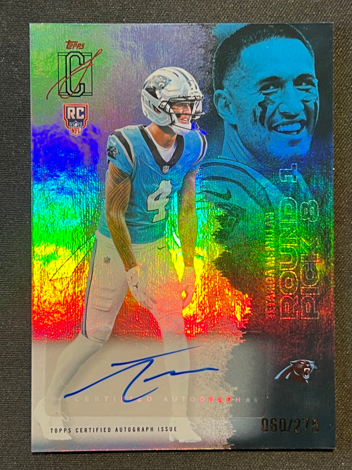 2025 Topps Signature Class Football Tetairoa McMillan RC Auto /275 #230