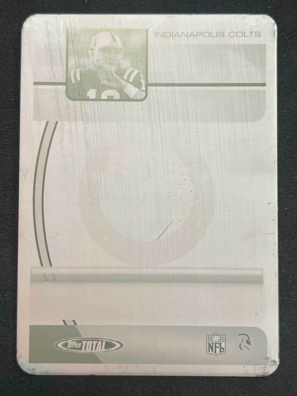 2005 Topps Total Peyton Manning Card #244 Magenta Printing Plate 1/1
