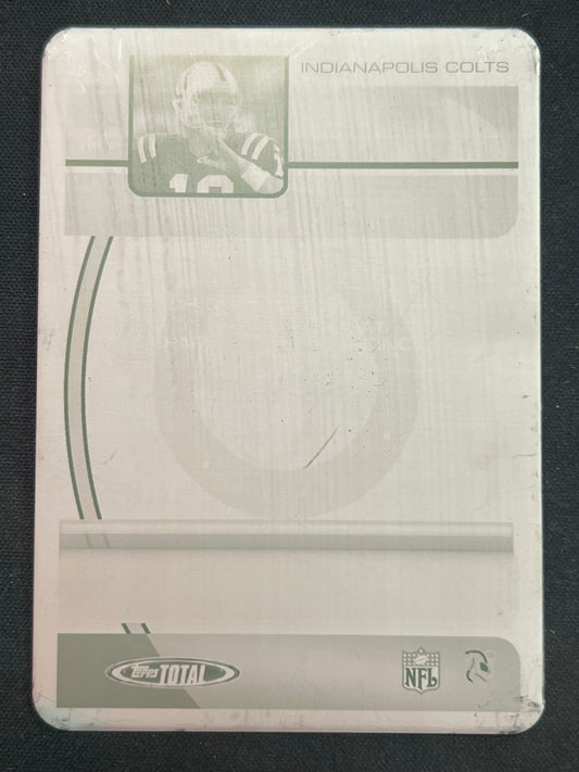 2005 Topps Total Peyton Manning Card #244 Magenta Printing Plate 1/1