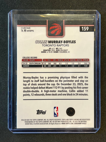 2025-26 Topps Chrome Collin Murray-Boyles Rookie Yellow Refractor /275 #K984