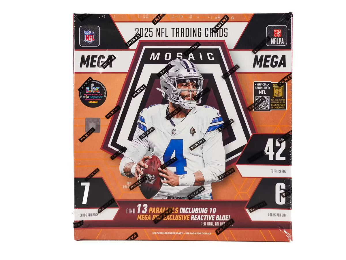 2025 Panini Mosaic Football Mega Box (Reactive Blue Parallels)