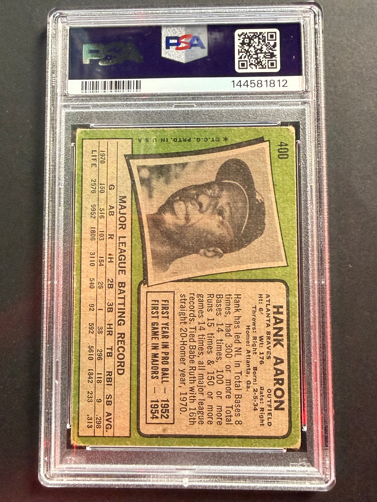 1971 Topps - Hank Aaron #400 PSA 1.5