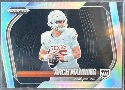 2025 Prizm Black Arch Manning #197 Silver Prizm - Texas Longhorns NIL