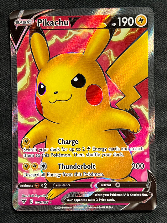 Pikachu V (Full Art) - SWSH04: Vivid Voltage (SWSH04) LP Pokemon